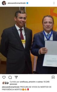 Justiça determina bloqueio das redes sociais de Alessandro Martins