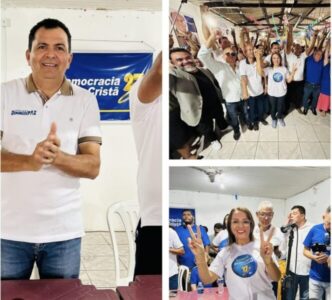 Domingos Paz reaparece em convenção e lança esposa para substituí-lo na CMSL