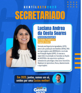 O anúncio da vez!!! Gentil Neto anuncia a secretária Municipal de Atividades Produtivas e Inspeção Animal para sua gestão em Caxias…