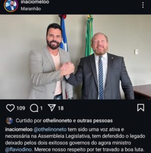 Marido de Eliziane exalta Othelino e Dino; senadora diz que segue no mesmo grupo