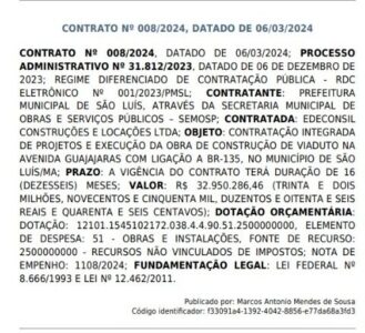 Prefeitura contrata Edeconsil por quase R$ 33 milhões para construir elevado que será entregue em 2025