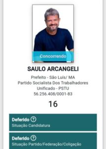 Arcangeli é o 1º candidato a prefeito de São Luís a ter candidatura deferida