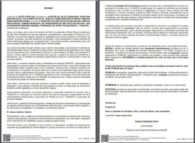 Justiça determina suspensão do Concurso Público de São Félix de Balsas por suspeita de fraude