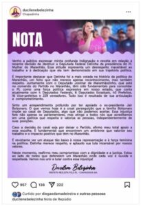 Prefeita do PL defende que Josimar deixe o partido e “encontre um ambiente que valorize seu trabalho”