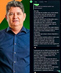 Takashi denuncia proposta escandalosa para apoiar Mariana à prefeitura de Imperatriz