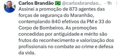 Brandão anuncia promoções para Policiais Militares e homens do CB