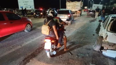 Acidente envolvendo 11 veículos na BR-135 deixa seis feridos em São Luís