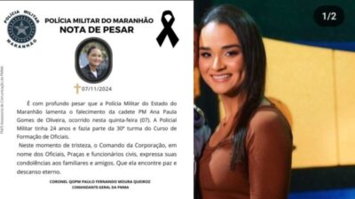 Cadete da Polícia Militar do Maranhão morre em hospital antes de realizar exame