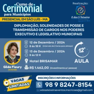 Profissionais de cerimonial no Maranhão terão curso de alto nível com Gilda Fleury