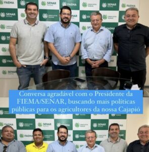 Prefeito Eleito de Cajapió, Dr. Rômulo, Busca Apoio para Agricultura em Encontro com Presidente do Fiema/Senar