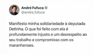 Veja Agora: Ministro André Fufuca Critica Decisão de Remover Detinha do Comando do PL Mulher no Maranhão e Declara Solidariedade