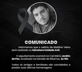 Sepultamento de Maldine Vieira será no Jardim da Paz nesta quinta (2)