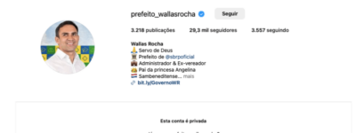 Após denúncia de desvios na educação, prefeito restringe perfil no Instagram