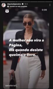 Janaína Ramos posta indireta após declaração de amor do prefeito de Imperatriz