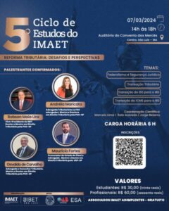 Parcerias entre OAB/MA, ESA e IBET oportunizam desconto à advocacia em pós-graduação em Direito Tributário