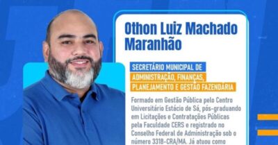 Othon Maranhão será o Secretário de Finanças na gestão de Gentil Neto