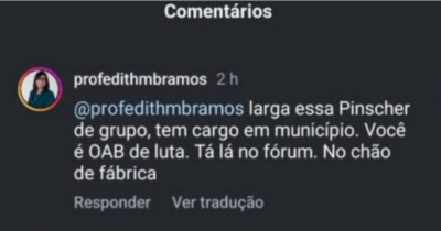 Candidata da chapa de Marcelo Carvalho chama advogada de ‘Pinscher’ no Instagram