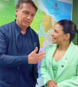 Mariana comemora apoio de Bolsonaro a sua pré-candidatura em Imperatriz
