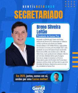 Gentil Neto anuncia mais um técnico para sua equipe de governo em Caxias