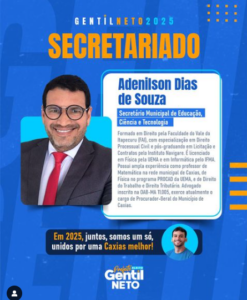 14º técnico é anunciado por Gentil Neto para compor sua equipe de governo em Caxias