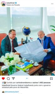 Presidente Lula recebe Brandão em Brasília