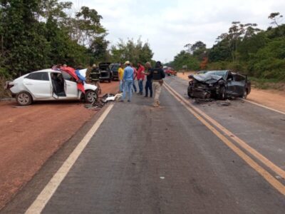 Vídeo! Colisão frontal de Virtus com HB20 mata taxista, passageira e deixa três feridos no interior do Maranhão