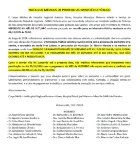 A situação em Pinheiro segue complicada nesta reta final da gestão do prefeito Luciano Genésio