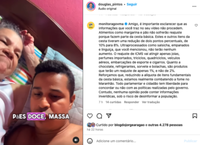 Vereador Douglas Pinto é desmentido após dar informação falsa sobre ICMS no Maranhão