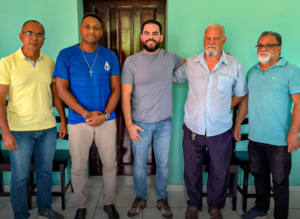 Prefeito reeleito Paulo Curió é recebido pelo Bispo Dom Hélio na diocese de Pinheiro