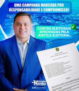 Justiça Eleitoral aprova contas de campanha do prefeito eleito de Santa Helena, Joãozinho Pavão