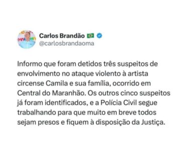 Carlos Brandão anuncia prisão de suspeitos de ataque ao circo em Central do Maranhão