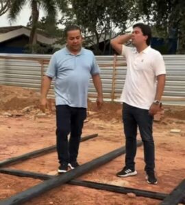 Rildo Amaral e André Fufuca reforçam compromisso com Imperatriz em visita às obras do ginásio poliesportivo