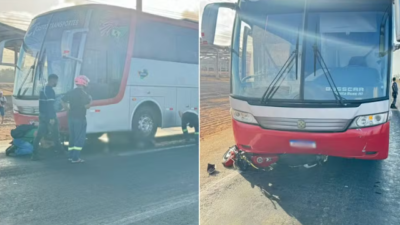 Assista! Um motoqueiro e um passageiro morrem durante dois acidente com ônibus em São Luís