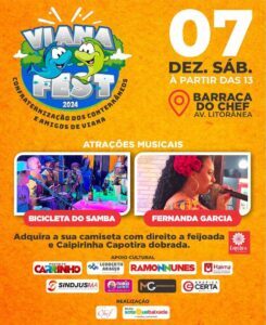 Música e Tradição: Bicicleta do Samba e Fernanda Garcia animam o VIANA FEST, neste sábado na Litorânea