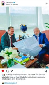 Presidente Lula recebe Brandão em Brasília