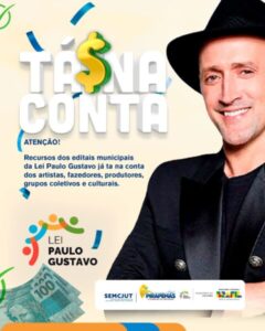 Prefeitura de Pirapemas realiza pagamentos da Lei Paulo Gustavo