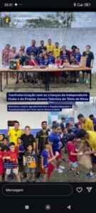 Independente Clube de Tênis de Mesa promove confraternização com atletas de projeto social