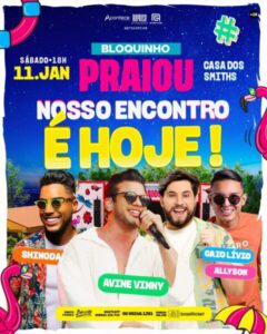 Bloquinho praiou: o grande encontro é hoje na Casa dos Smiths…