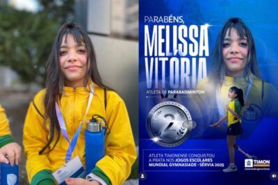 Atleta timonense Melissa Vitória conquista medalha de prata na Gymnasiade Mundial 2025, na Sérvia