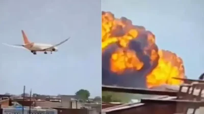 Avião com 242 passageiros cai durante decolagem na Índia; veja o vídeo
