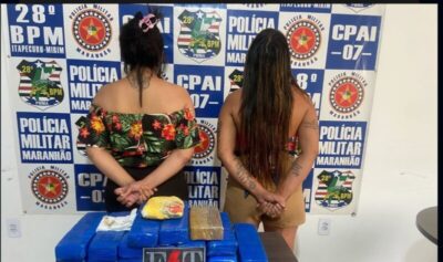 Mulheres são presas com drogas no Entroncamento, Itapecuru Mirim/MA