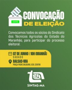 Wennder Rocha é eleito Presidente do SINTAG-MA