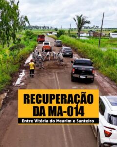Governo segue trabalhando para melhorar trafegabilidade na MA-014, na Baixada Maranhense