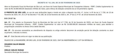 Braide suplementa em R$ 16 milhões orçamento da SMTT após greve dos rodoviários