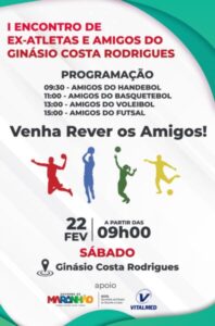 I Encontro de Ex-Atletas e Amigos do Costa Rodrigues acontece neste sábado (22)