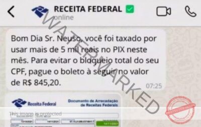 Novo golpe do PIX: Receita Federal alerta sobre cobrança de taxa indevida em transações