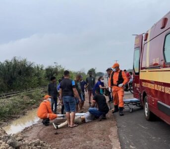 Itapecuru-Mirim MA: Motociclista fica ferido ao colidir em boi na estrada de acesso ao Milton Amorim.