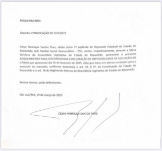 Levou um caixote da onda!!! Tchau Dalton Arruda! César Pires protocola Requerimento e reivindica mandato na Assembleia Legislativa