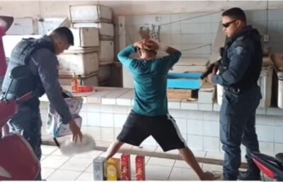 Polícia Militar prende homem minutos após furto em supermercado no Centro de Miranda do Norte/MA