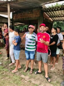 Ednilson do Kantão e Thyago Freitas prestigiam a abertura do Campeonato de Futebol do Jardim Tropical
